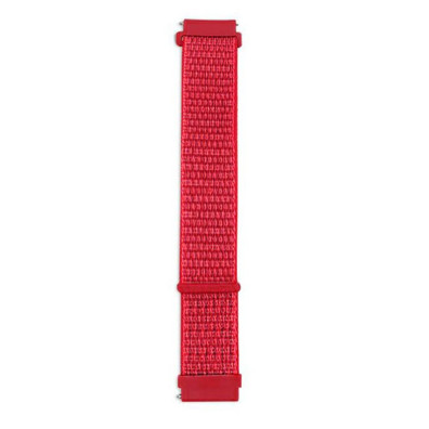 Correa Universal Nailon 20mm para Smartwatch - Xiaomi, Amazfit, Samsung, Huawei, Realme, Ticwatch - Rojo