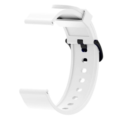 Correa Universal Silicona Gum 20mm para Smartwatch Xiaomi/Amazfit/Samsung/Huawei/Realme/Ticwatch - Blanco