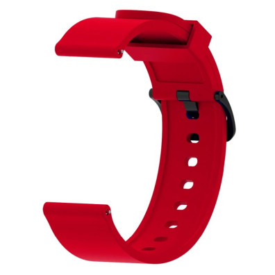 Correa Universal Silicona Gum 20mm para Smartwatch Xiaomi/Amazfit/Samsung/Huawei/Realme/Ticwatch - Rojo