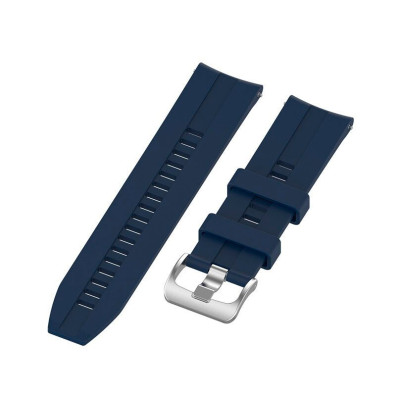 Correa Universal Silicone Rut 20mm para Smartwatch Xiaomi Amazfit Samsung Huawei Realme Ticwatch - CROCOCASE - Azul oscuro