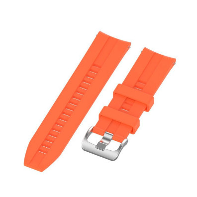 Correa Universal Silicone Rut 20mm para Smartwatch Xiaomi/Amazfit/Samsung/Huawei/Realme/Ticwatch - Naranja
