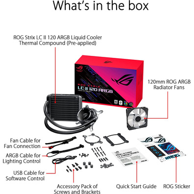 Refrigeración Líquida Asus RoG Strix LC II 120 ARGB Intel/AMD