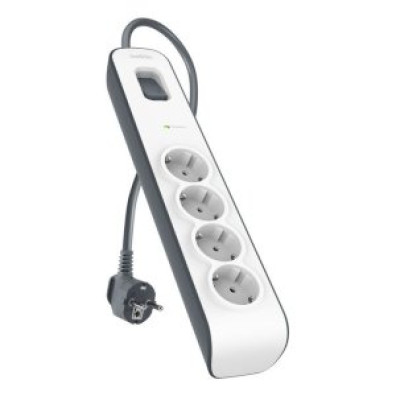 Regleta de Alimentación Belkin BSV400VF2M-V2 4 Tomas Protección Sobretensión Cable 2m