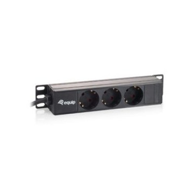 REGLETA ALIMENTACIÓN RACK 10" 1U 3 TOMAS - Equip