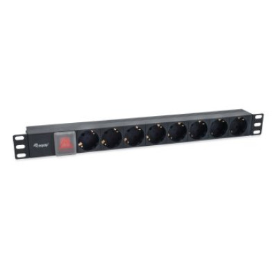 Regleta de alimentación Rack 19" 1U con 8 tomas interruptor IEC 14 cable especial para SAI Equip