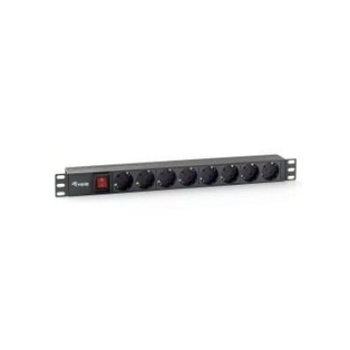 Regleta de Alimentación Rack 19" 1U con Interruptor y 8 Tomas - Marca EQUIP