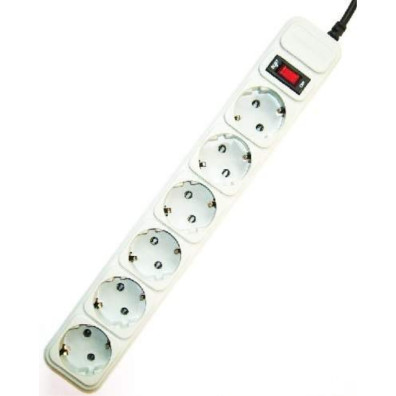 Regleta Gembird De 6 Enchufes Con Protección Contra Sobretensiones 3 M Color Blanco Gb6310