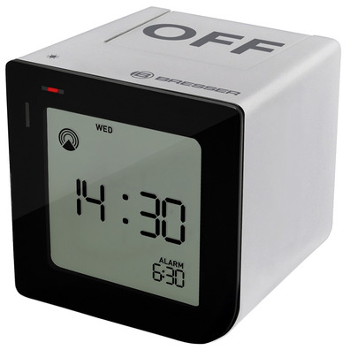 Reloj Despertador Bresser Flipme RCC Alarm Clock Silver