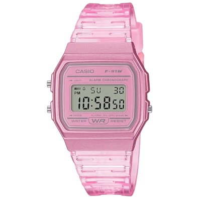 Casio Reloj Digital Rosa F-91WS-4EF Collection Women