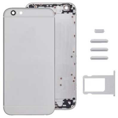 Reparación Carcasa Trasera iPhone 6 Plata + Botones Laterales + Bandeja SIM