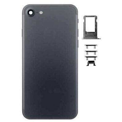 Reparación Carcasa Trasera iPhone 7 Negro + Botones Laterales + Bandeja SIM