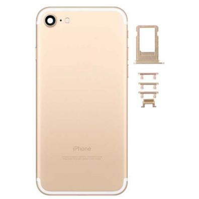 Reparación Carcasa Trasera iPhone 7 Oro + Botones Laterales + Bandeja SIM