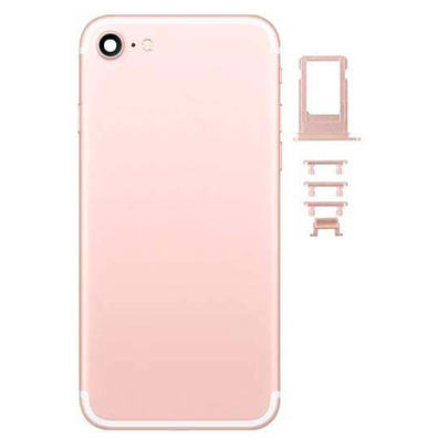 Reparación Carcasa Trasera iPhone 7 Oro Rosa + Botones Laterales + Bandeja SIM