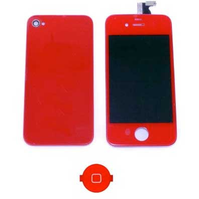 Reparación Carcasa Completa iPhone 4 Rojo