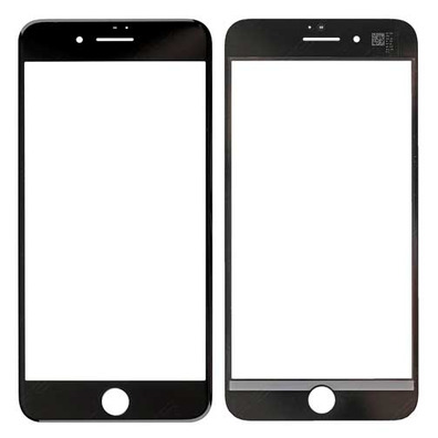 Repuesto Cristal Frontal iPhone 8 Plus (Pegamento Oca) Negro
