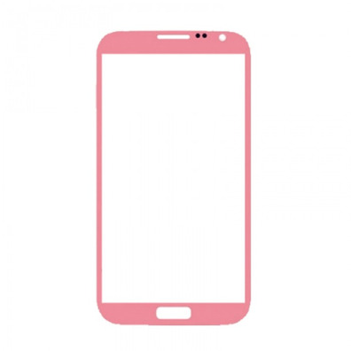 Repuesto cristal frontal Samsung Galaxy Note 2 Rosa