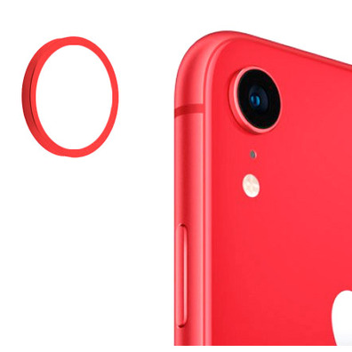 Repuesto Cubierta Metal Cámara Trasera - iPhone XR Rojo