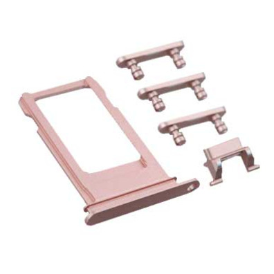 Repuesto SIM Card + Botones Laterales iPhone 7 Oro Rosa