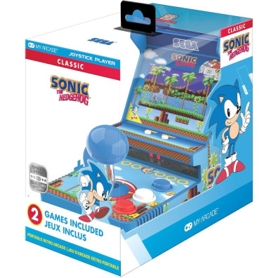 MY ARCADE PORTABLE RETRO ARCADE JOYSTICK PLAYER SONIC THE HEDGEHOG (2 GAMES INCLUDED)