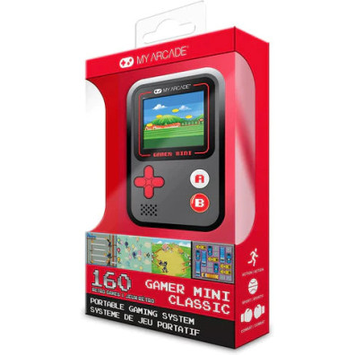 MY ARCADE GAMER MINI NEGRA/ROJA (160 GAMES)