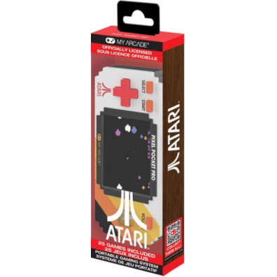 MY ARCADE PORTABLE GAMING SYSTEM PIXEL POCKET PRO ATARI (25 GAMES INCLUDED)
