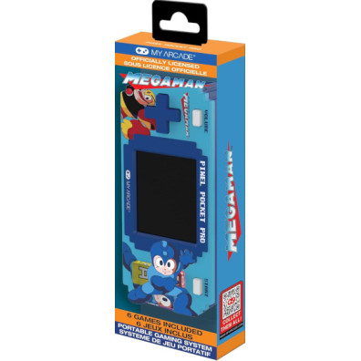 MY ARCADE PORTABLE GAMING SYSTEM PIXEL POCKET PRO MEGA MAN (6 GAMES INCLUDED)