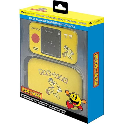 MY ARCADE PORTABLE GAMING SYSTEM POCKET PLAYER PRO PAC-MAN + TRAVEL CASE (2 GAME MODES)