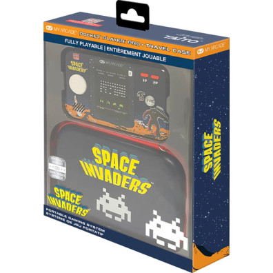 MY ARCADE PORTABLE GAMING SYSTEM POCKET PLAYER PRO SPACE INVADERS + TRAVEL CASE