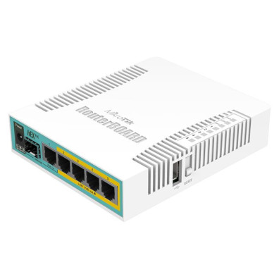 Router MikroTik hEX PoE 5 puertos Gigabit 4 salidas PoE 802.3af/at SFP