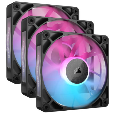 Ventilador Auxiliar Corsair RX120 iCUE Link RGB 120mm Triple Pack Negro