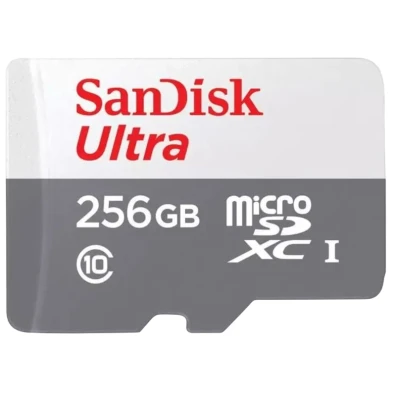 SanDisk MicroSD 256GB Ultra UHS-I + Adaptador Clase 10