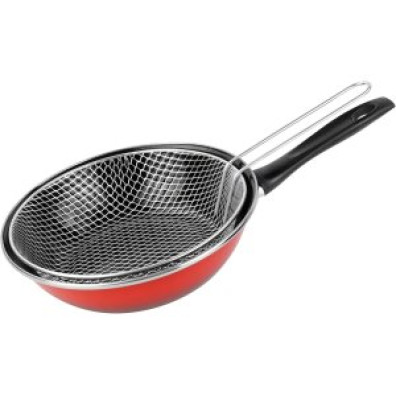 SARTÉN FREIDORA MAGEFESA K2 ROJO 26 ACERO ANTIADHERENTE EFECTO PIEDRA COCINAS APTA TODO TIPO