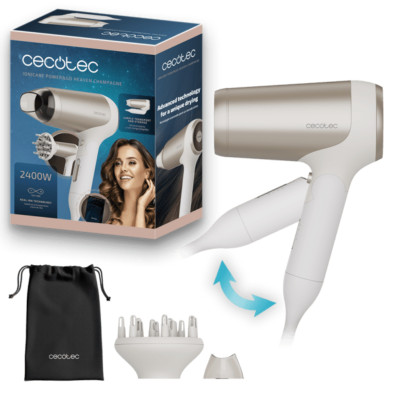 Secador de pelo DC Cecotec IoniCare Power&Go; Heaven Champagne - Blanco