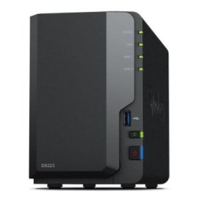 SERVIDOR NAS SYNOLOGY DISK STATION DS223 2GB 3xUSB3.2 2 BAHIAS Realtek RTD1619B