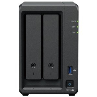 Servidor NAS Synology DS725+ - 2 Bahías, 4GB RAM, RAID JBOD,0,1,5,6,10