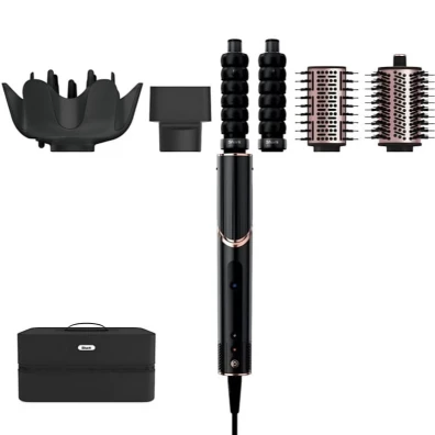 FlexStyle Shark - Cepillo Moldeador de Cabello con 5 Cabezales Negro