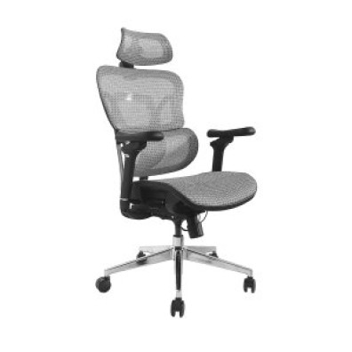 Silla de Oficina Ergonómica Premium - Color Gris - Tapicería Malla - Equip 651050 - 5 Posiciones
