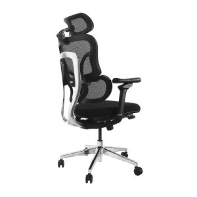 Silla de Oficina Ergonómica Equip Premium con Tapicería de Malla en Negro - 5 Posiciones