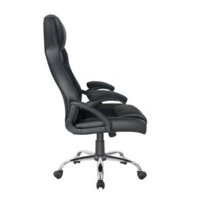 SILLA DE OFICINA ERGONÓMICA EQUIP COLOR NEGRO RECUBRIMIENTO PU DE ALTA CALIDAD DISEÑO