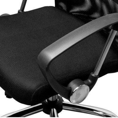 Silla de Oficina Powergaming Powerbasics Mesh Negro - Respaldo Reclinable