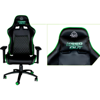 Silla Gamer Keep Out XS700PRO 4D Color Negro-Verde