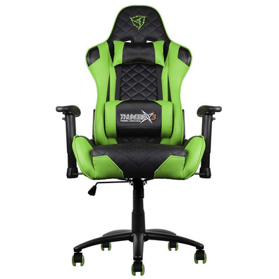 Silla Gamer ThunderX3 TGC12 Negro-Verde