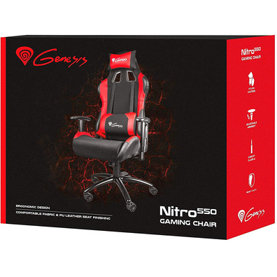 Silla Gaming Genesis Nitro 550 Negro/Rojo