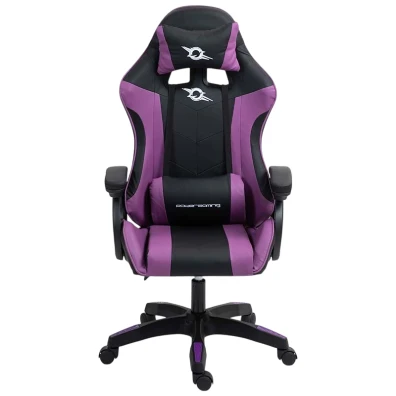 Silla PowerGaming con Altavoz y Masaje en Negro y Lila