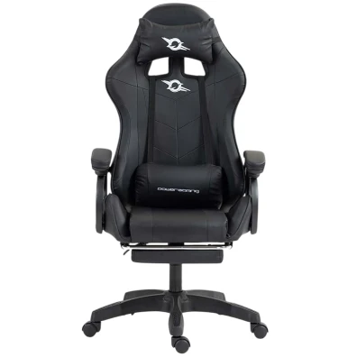 Silla PowerGaming Negro con Reposapiés