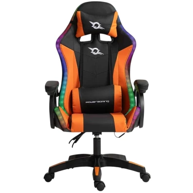 PowerGaming Silla LED RGB Negro Naranja