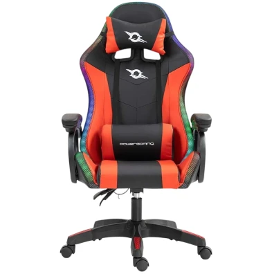 PowerGaming Silla LED RGB Negro+Rojo