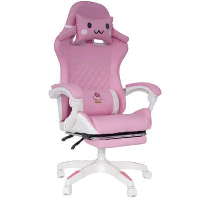 Silla Gaming PowerGaming Sakura Neko con reposapiés - Comodidad y estilo para videojuegos