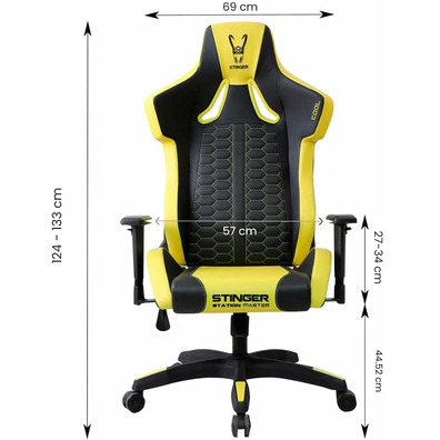 Silla Gaming Woxter Stinger Station Master Cool Amarilla y Negra