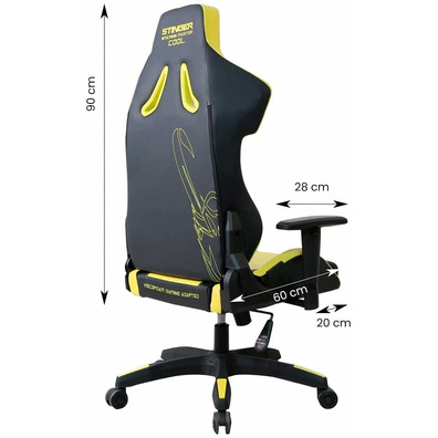 Silla Gaming Woxter Stinger Station Master Cool Amarilla y Negra